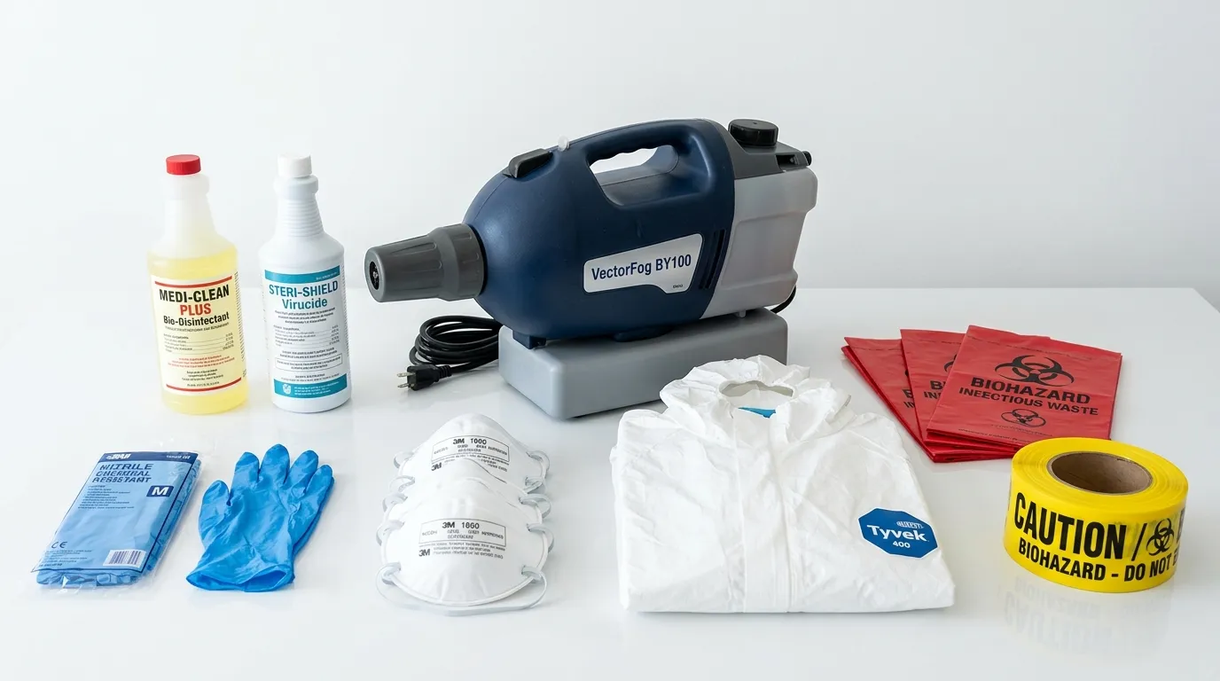 Professional biohazard remediation crew working in Bridgeport